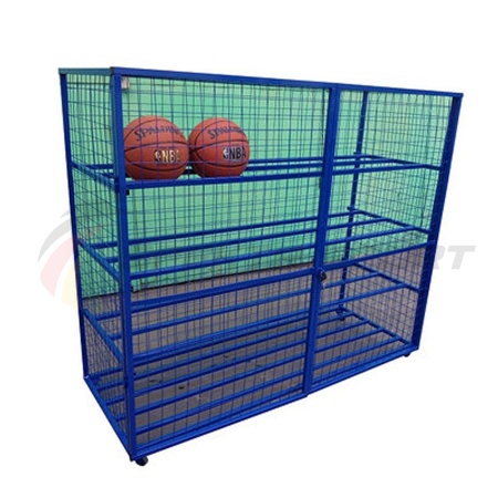Купить Стеллаж для хранения мячей и инвентаря передвижной металлический (сетка) Разборный в Ардатове 